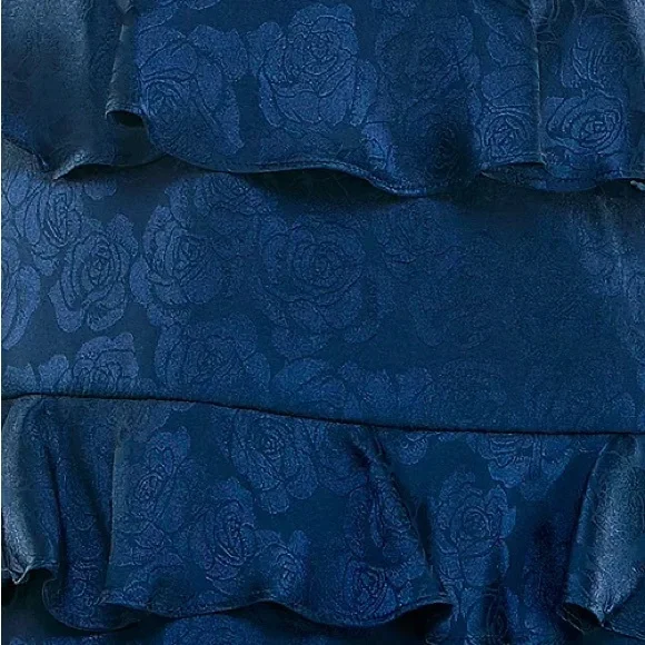 B Darlin Juniors' Sage Flower Pattern Fit & Flare Dress - Picture 5 of 8